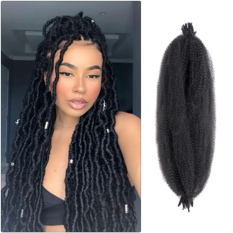ROKTRESS Afro Spring Twist Hair 24 Inch 8packs Marley Twist Braiding Hair For Faux Locs Pre Separated Synthetic Hair Extension For Women Pack of 8